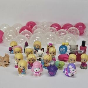 Barbie Squinkies Series 1 & 4 Complete Sets Lot of 24 & Bubbles